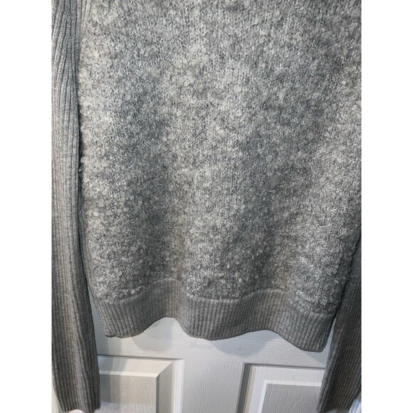 Banana Republic Sweater Womens M Crewneck Grey Merino Italian Yarn Textured - Picture 4 of 8
